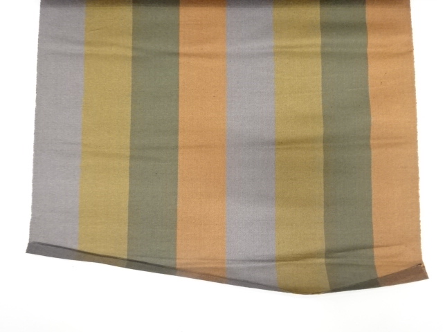  アンティーク　縞模様織り出し　帯裏地反物